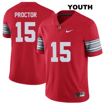Youth NCAA Ohio State Buckeyes Josh Proctor #15 College Stitched 2018 Spring Game Authentic Nike Red Football Jersey SL20Z67RF
